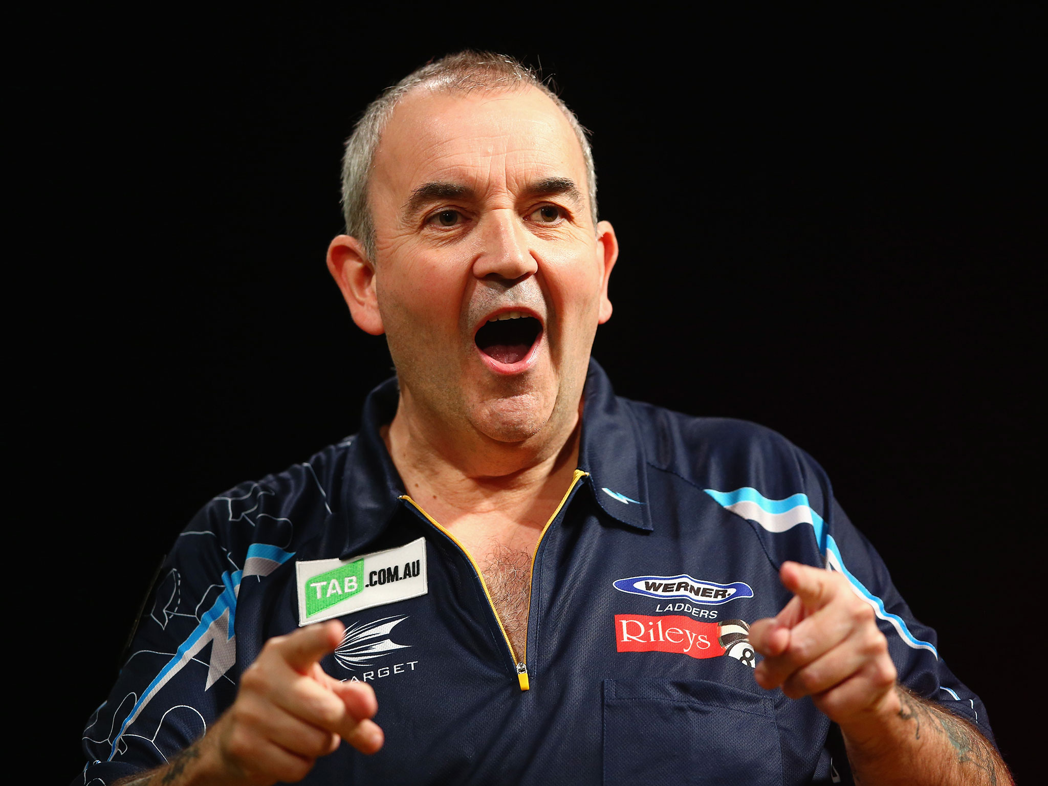 Phil Taylor – Mensur Suljovic (Összesített legek száma: 17,5 alatt) 1,72